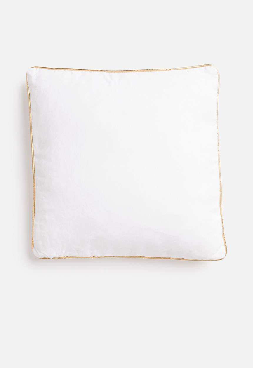 H&S - Dreamer printed cushion - gold & grey