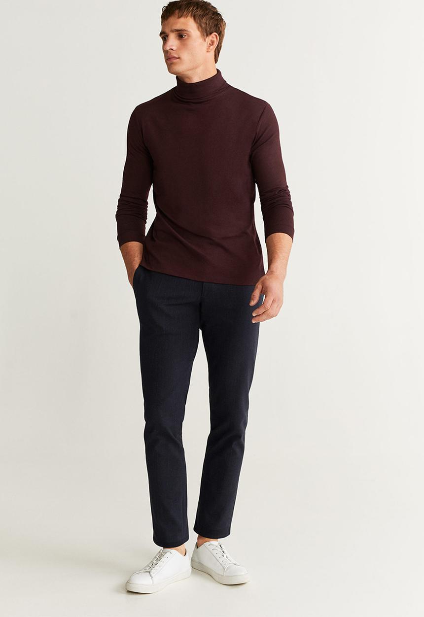 MANGO - Luton T-shirt - burgundy