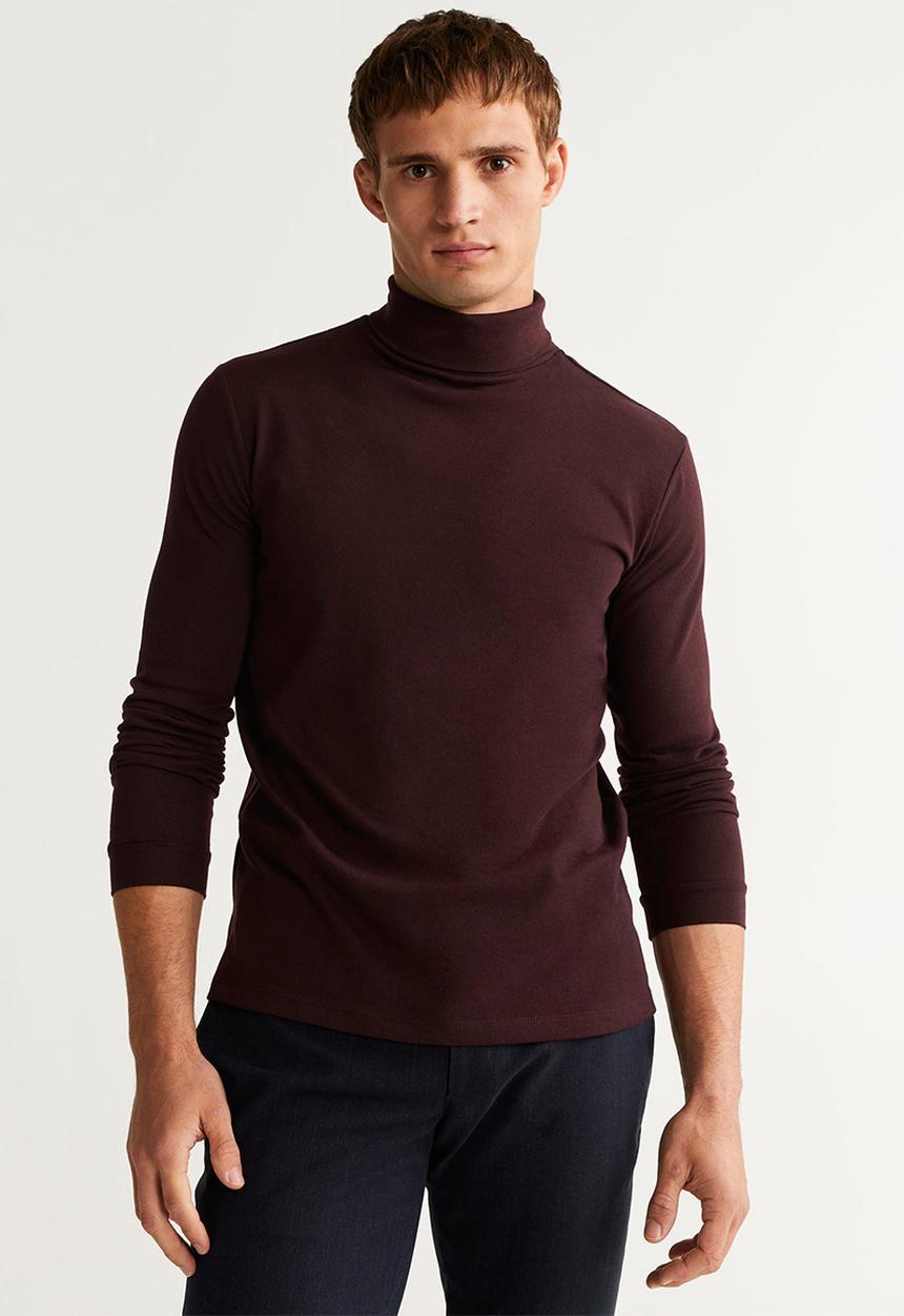 MANGO - Luton T-shirt - burgundy