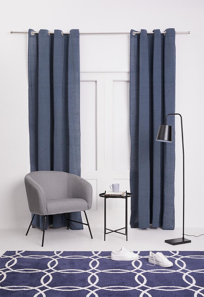 H&S - Rey eyelet curtain - navy