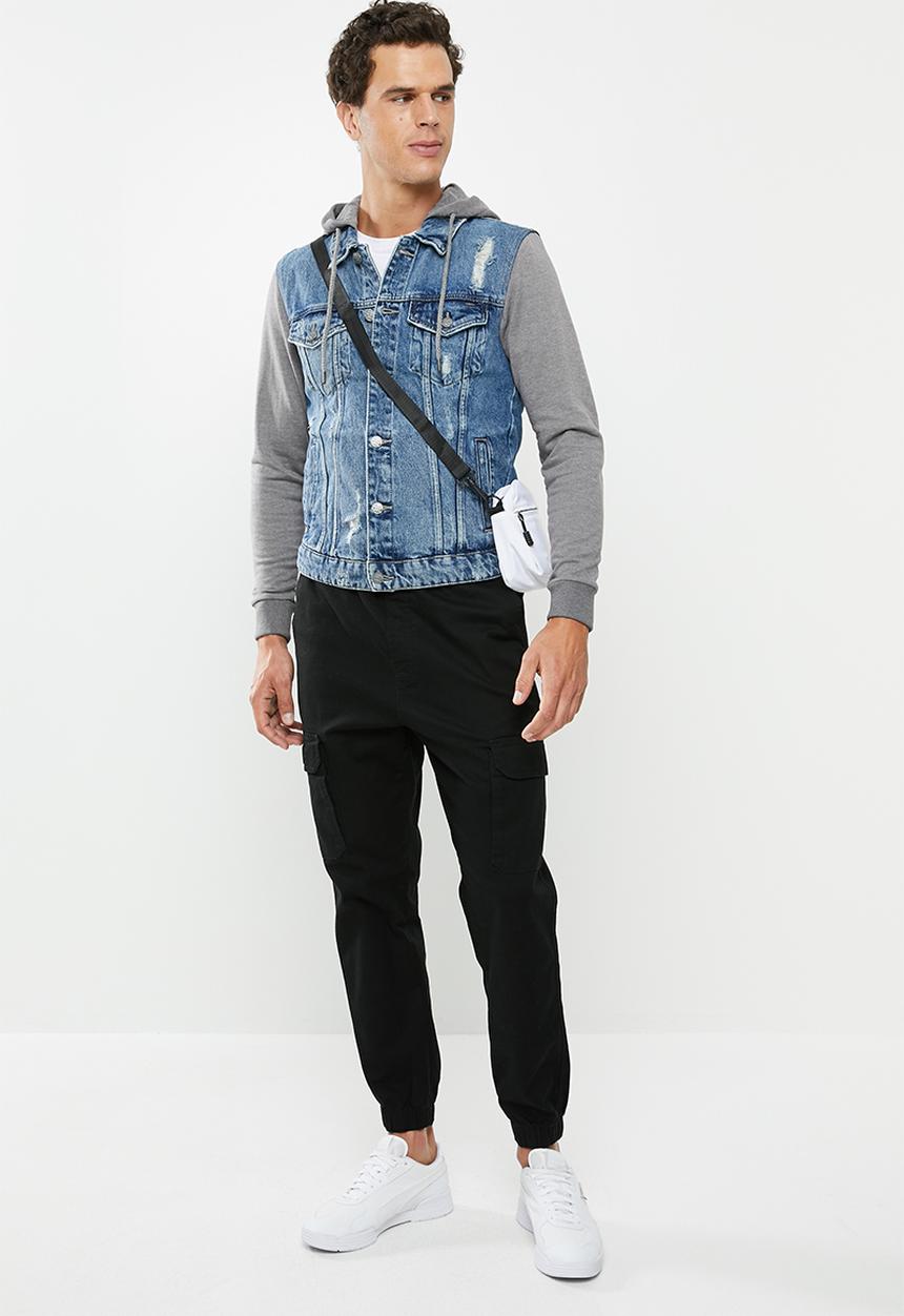 Only & Sons - Coin hood trucker - blue