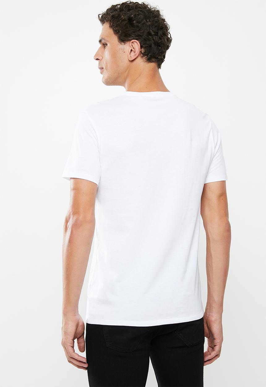 GUESS - Guess tape triangle tee - white