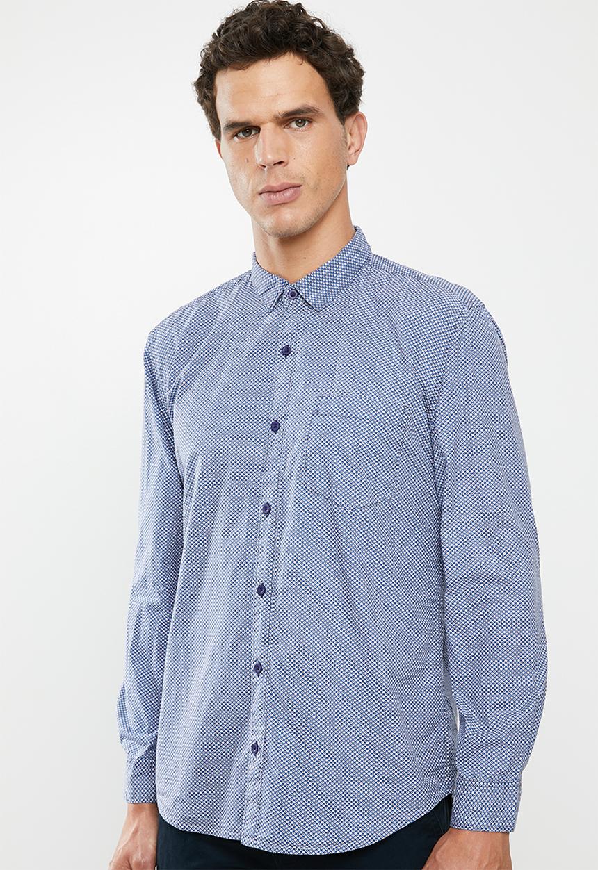 STYLE REPUBLIC - Bubble long sleeve shirt - blue 