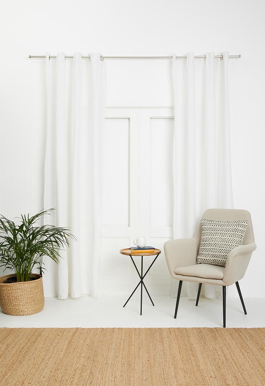 H&S - Rey eyelet curtain - white