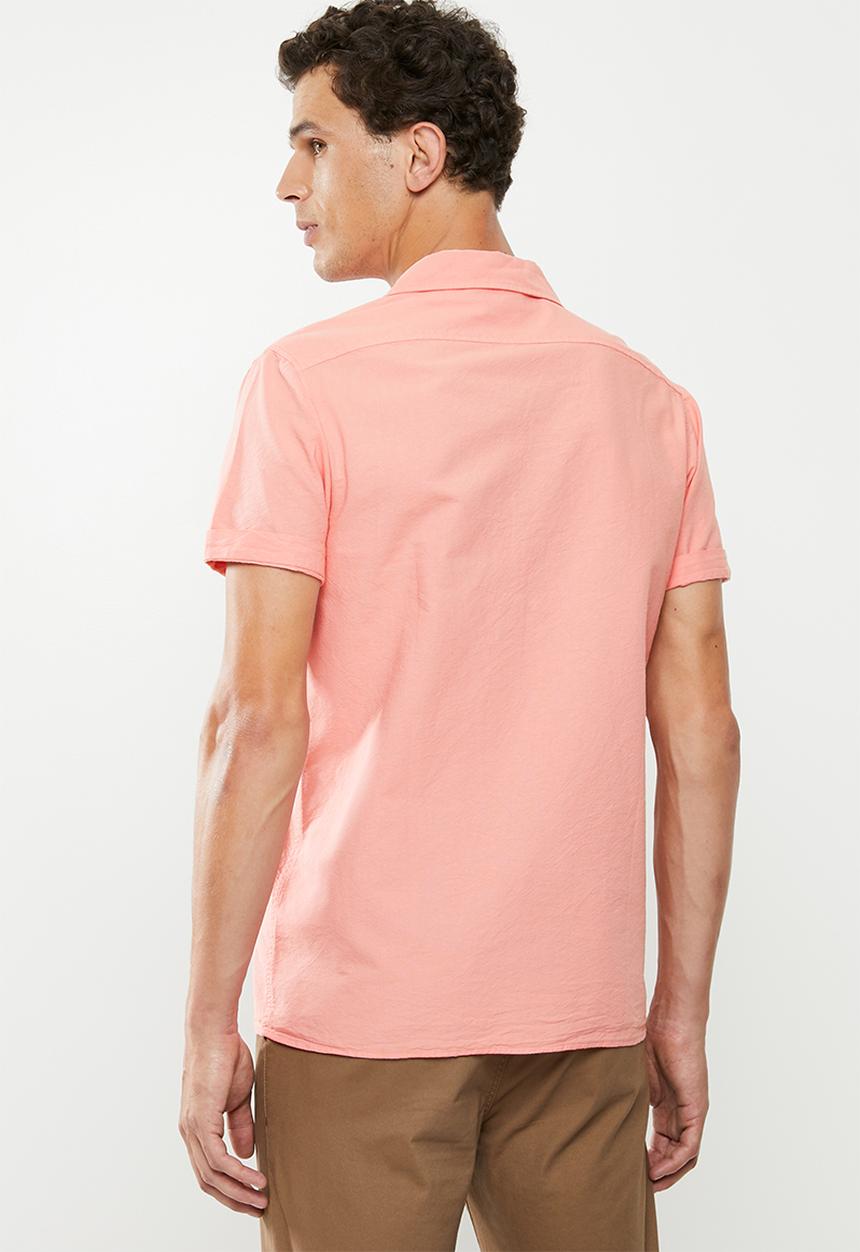 Superbalist - Cuban collar shirt - coral