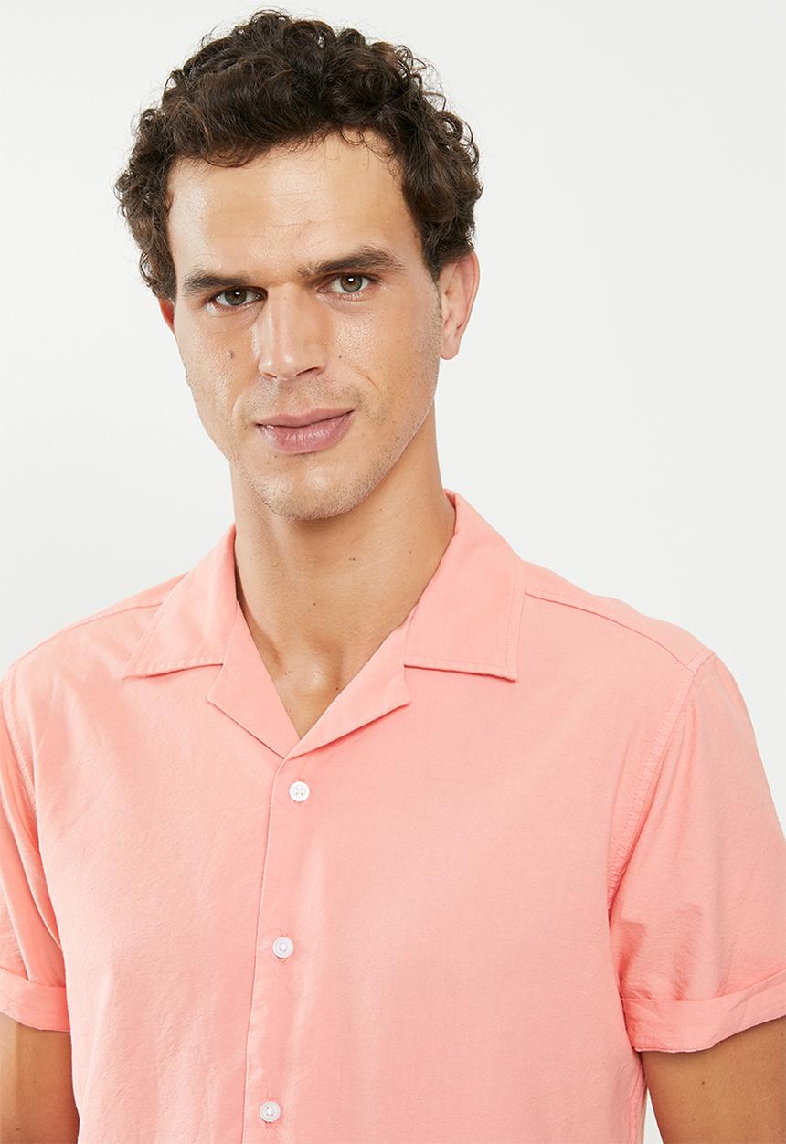 Superbalist - Cuban collar shirt - coral