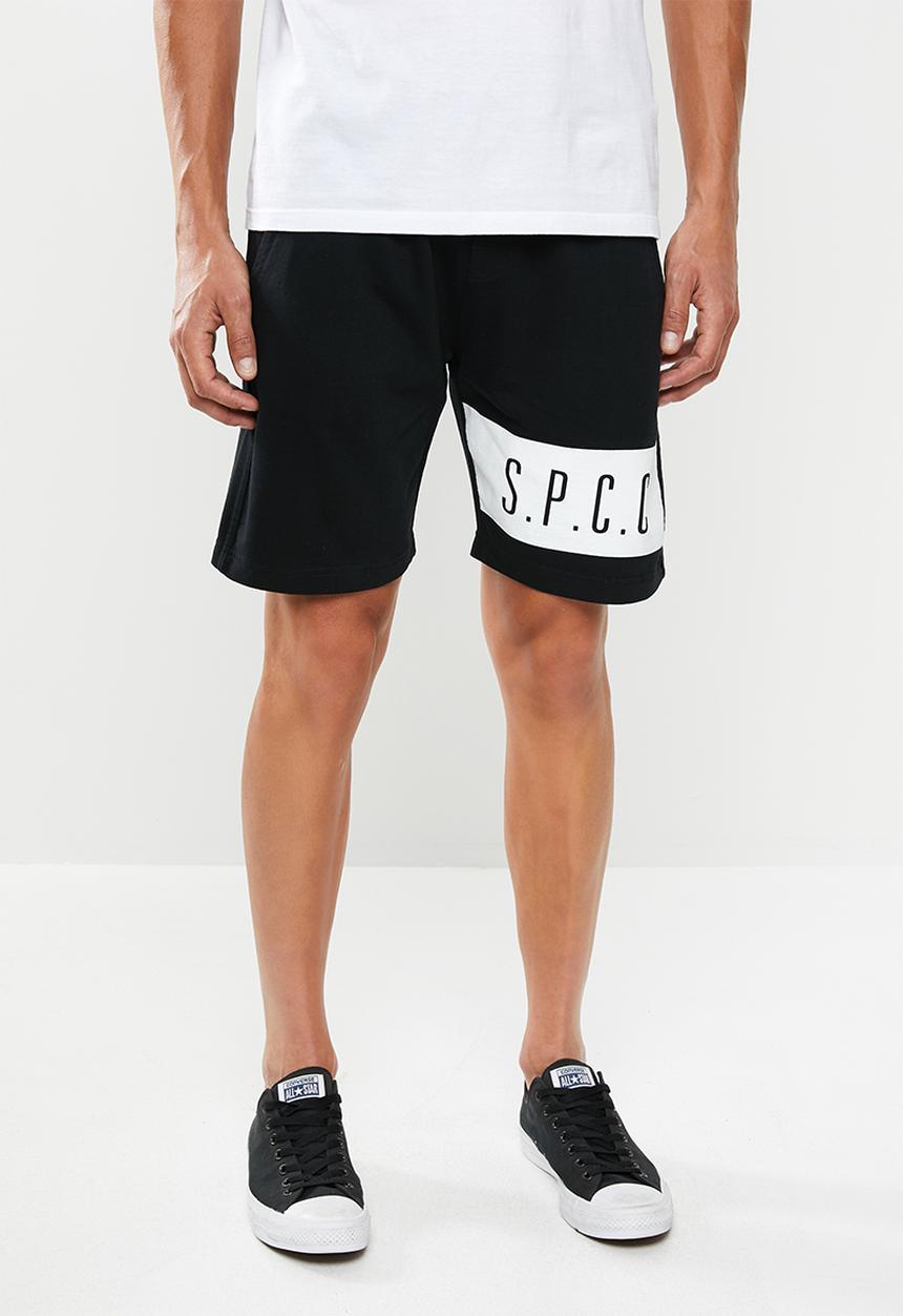 S.P.C.C - Printed knit shorts - black