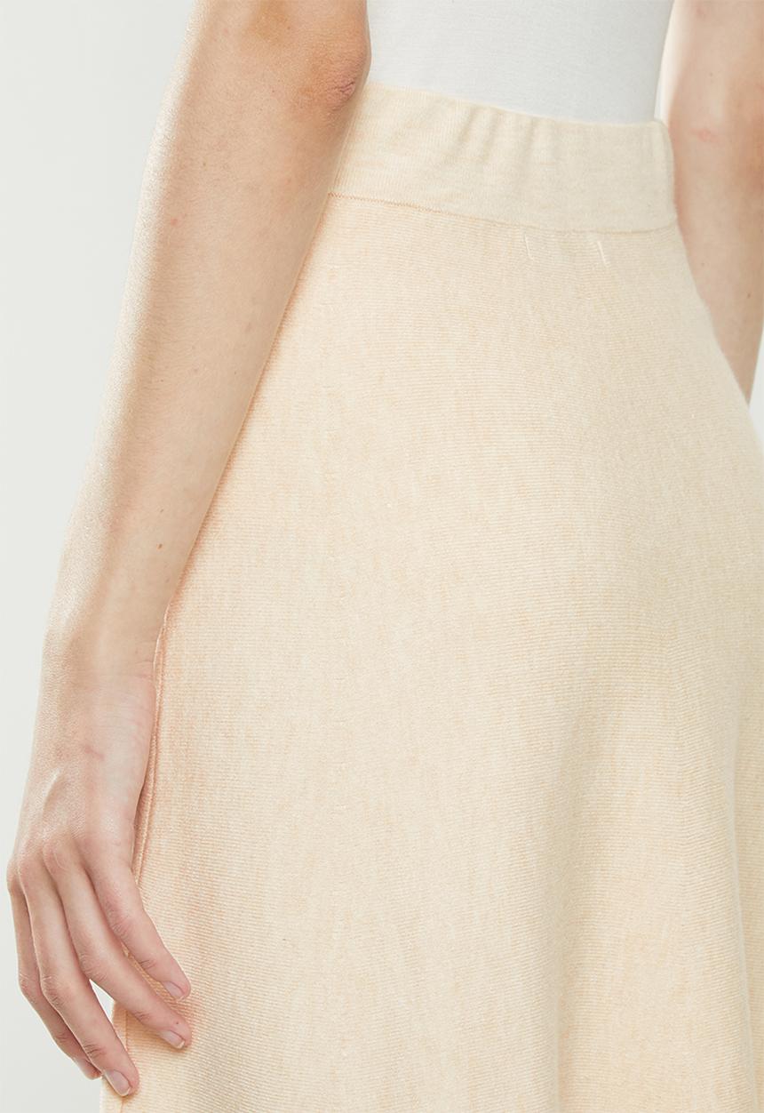 MANGO - Flear skirt - beige