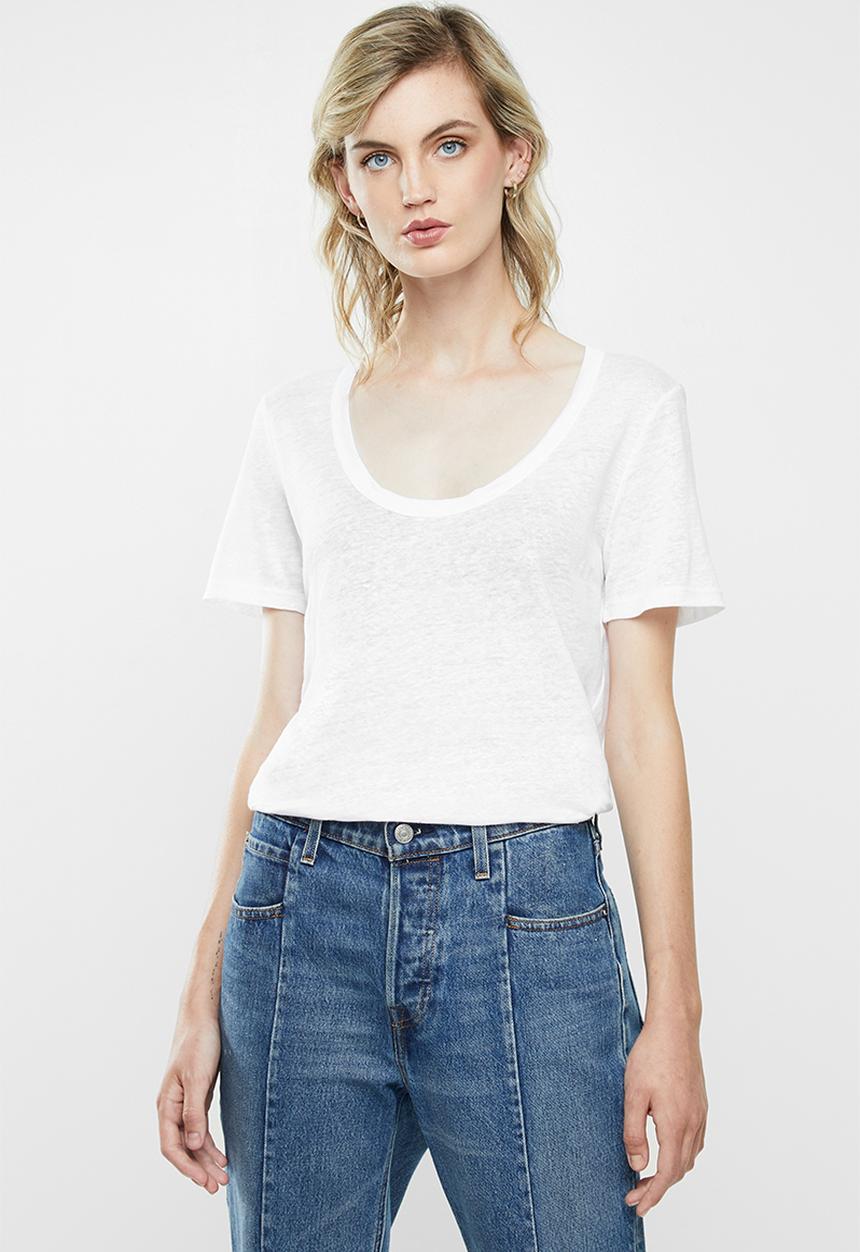 MANGO - Short sleeve tee - white