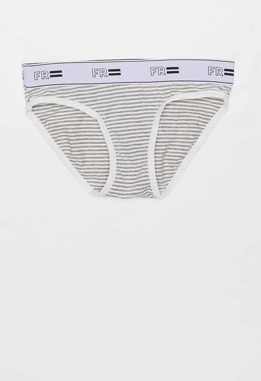 Cotton On - Girls bikini brief - grey & white 
