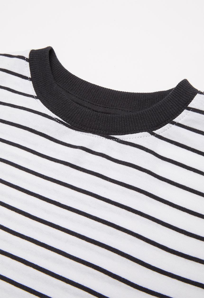Cotton On - Tom loose fit tee - white phantom stripe