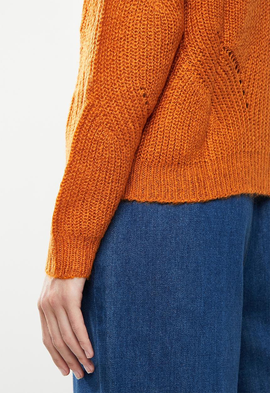 Jacqueline de Yong - Daisy structure pullover - maple orange