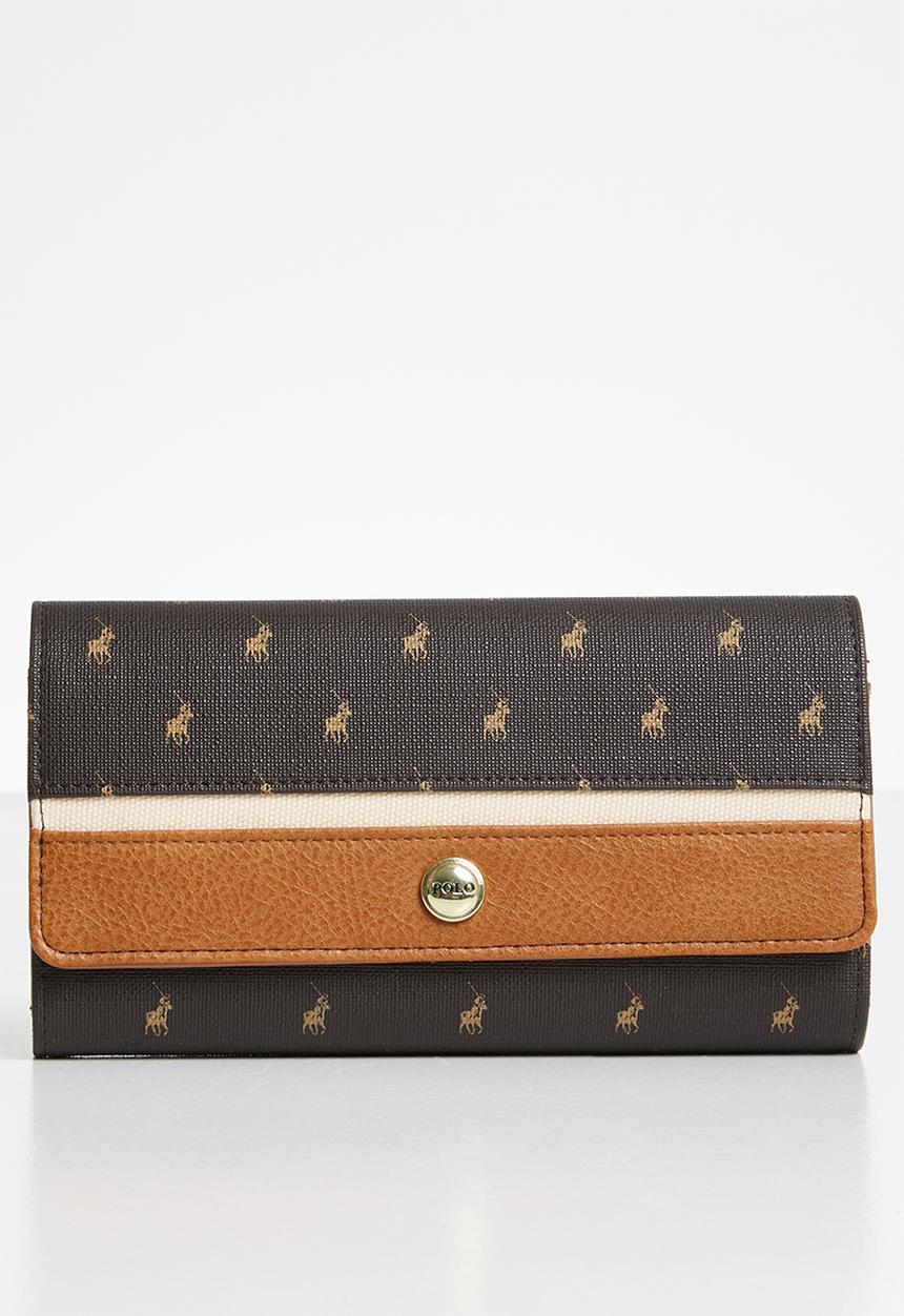 POLO - Heritage clutch purse - brown & black