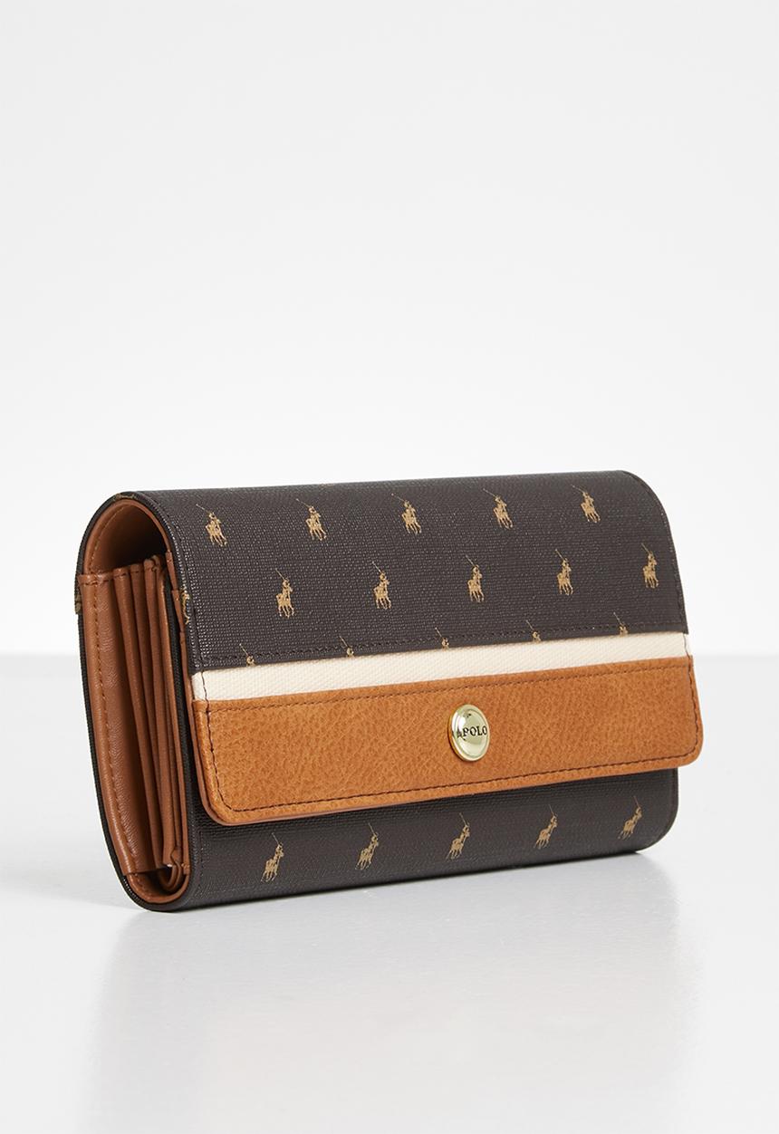 POLO - Heritage clutch purse - brown & black