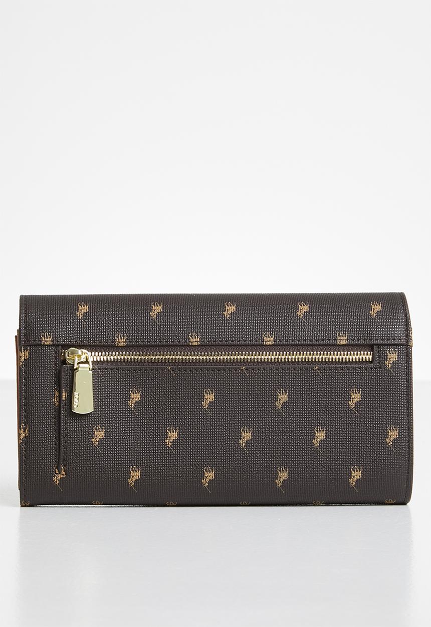POLO - Heritage clutch purse - brown & black