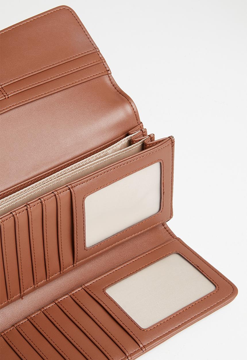 POLO - Classic trifold purse - black & brown