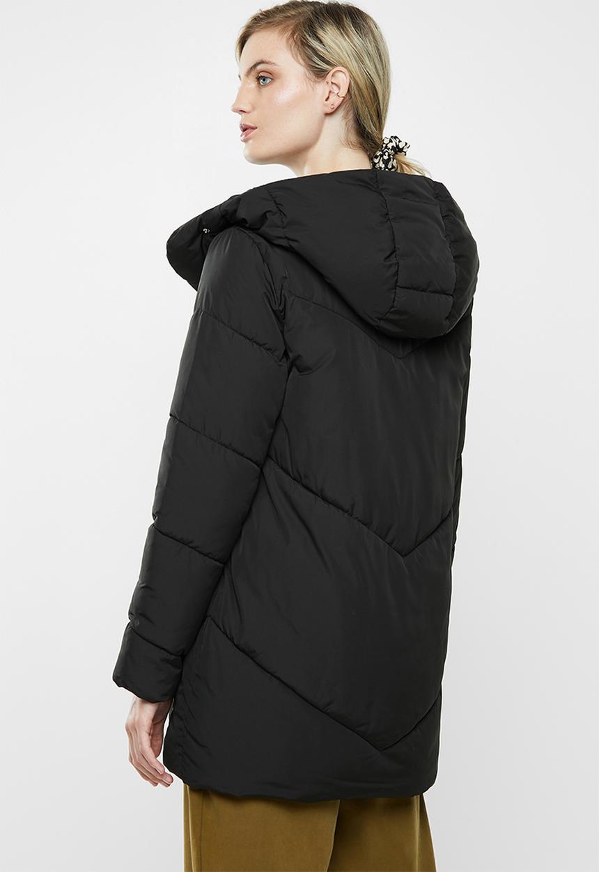 Jacqueline de Yong - Lidya padded hood jacket - black