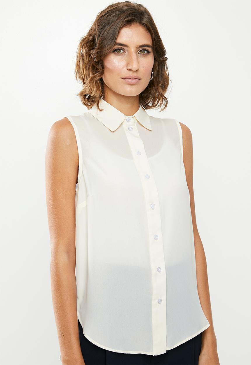 edit - Sleeveless shirt - white