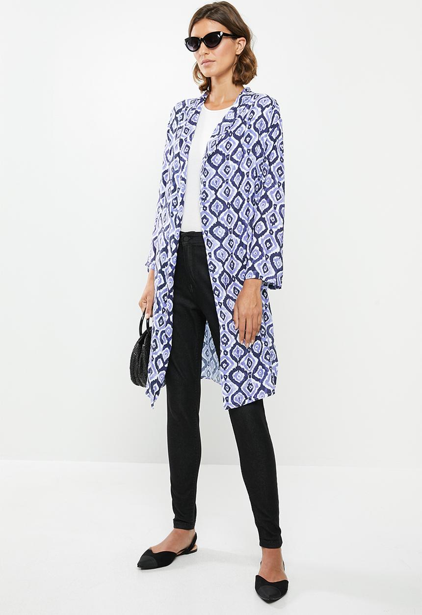 edit - Long kimono - blue & white 