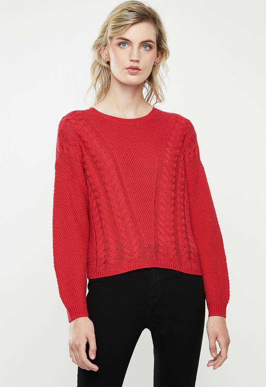 ONLY - Sara long sleeve pullover - toreador