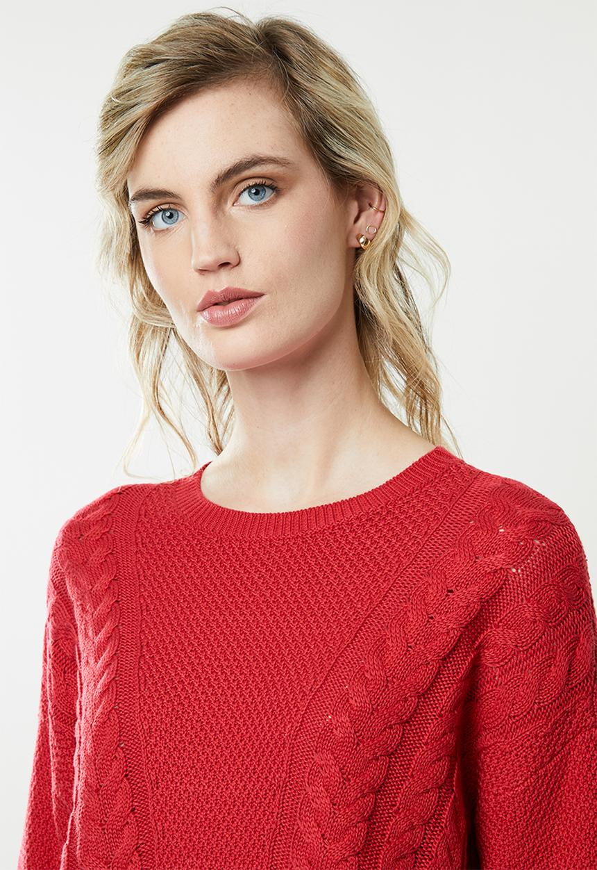 ONLY - Sara long sleeve pullover - toreador
