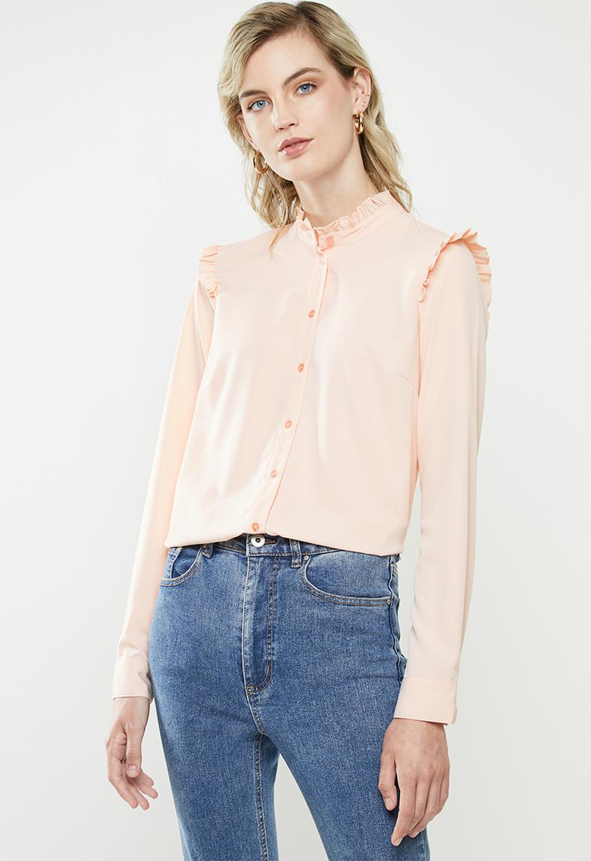 Vero Moda - Fatima long sleeve shirt - rose dust