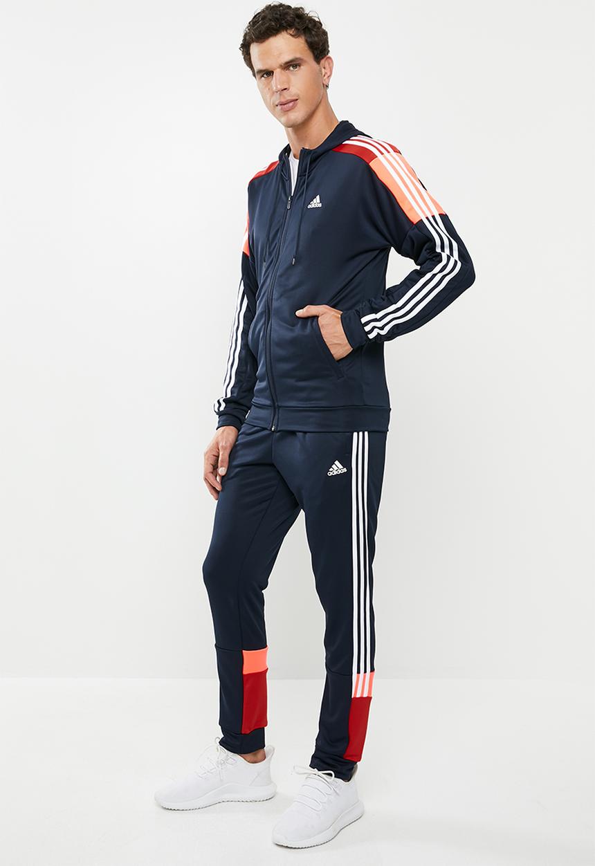 adidas Performance - Mens sport hooded tracksuit - multi