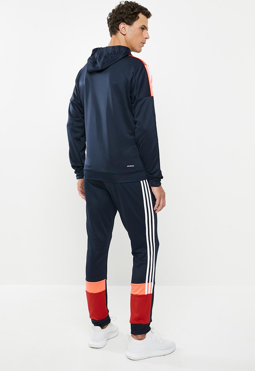 adidas Performance - Mens sport hooded tracksuit - multi