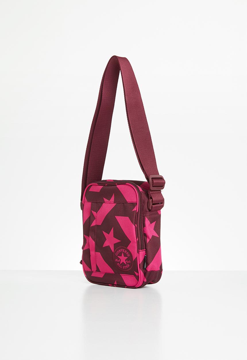 Converse - Seasonal prints cross body bag - burgundy 