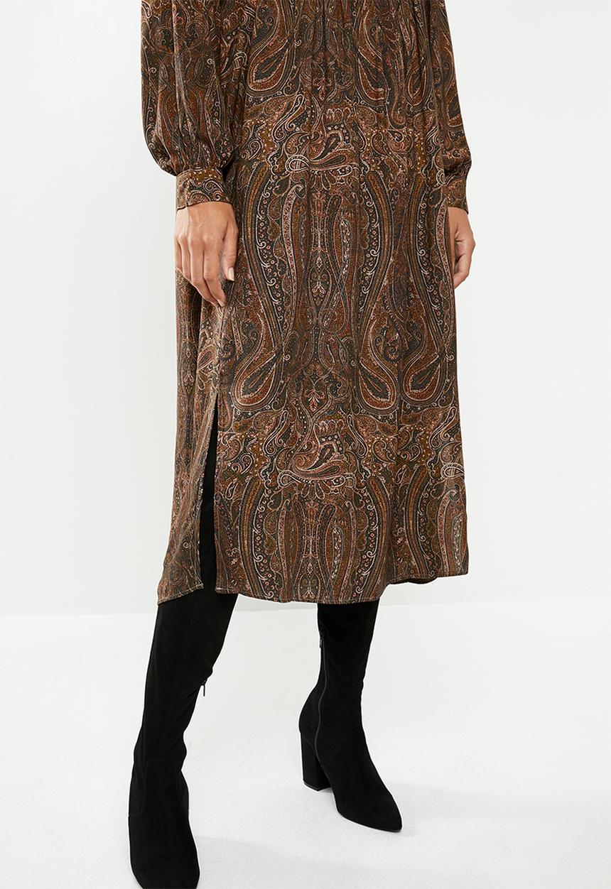 edit - Soft waist midi dress - paisley