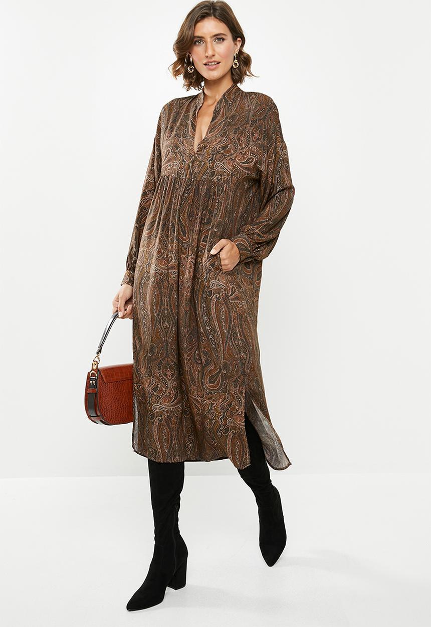 edit - Soft waist midi dress - paisley