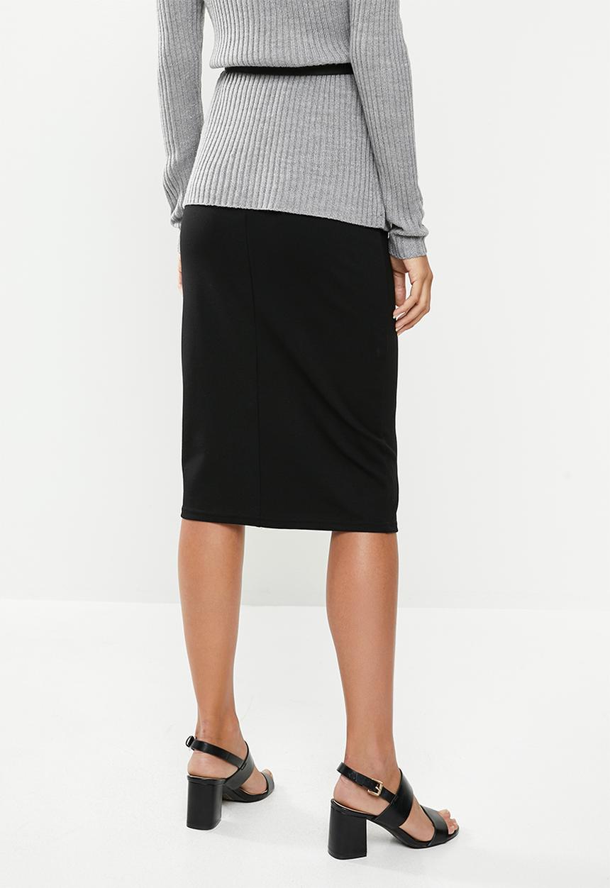 edit - Pull on pencil skirt - black