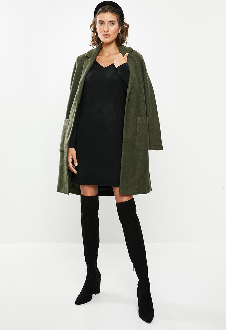 Jacqueline de Yong - Valley treats long sleeve dress - black