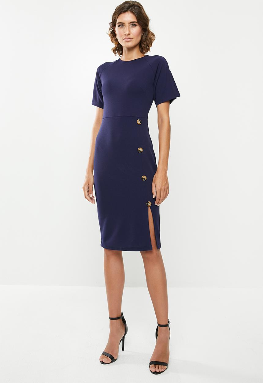 edit - Crepe suit dress - navy