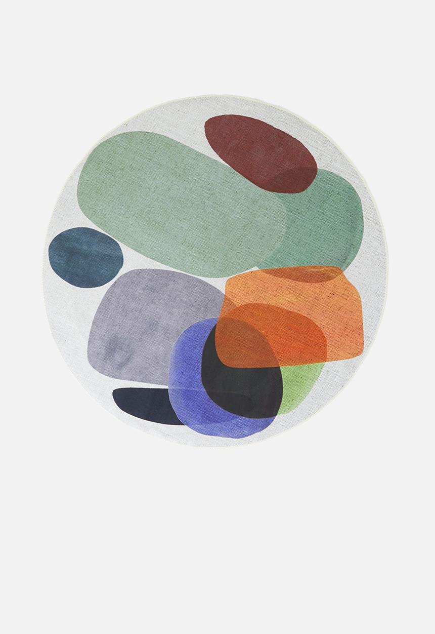 Hertex Haus - E&c crater soil round rug - multi