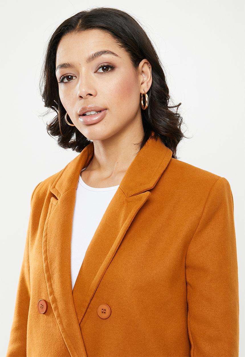 Missguided - Mansy formal overcoat - rust