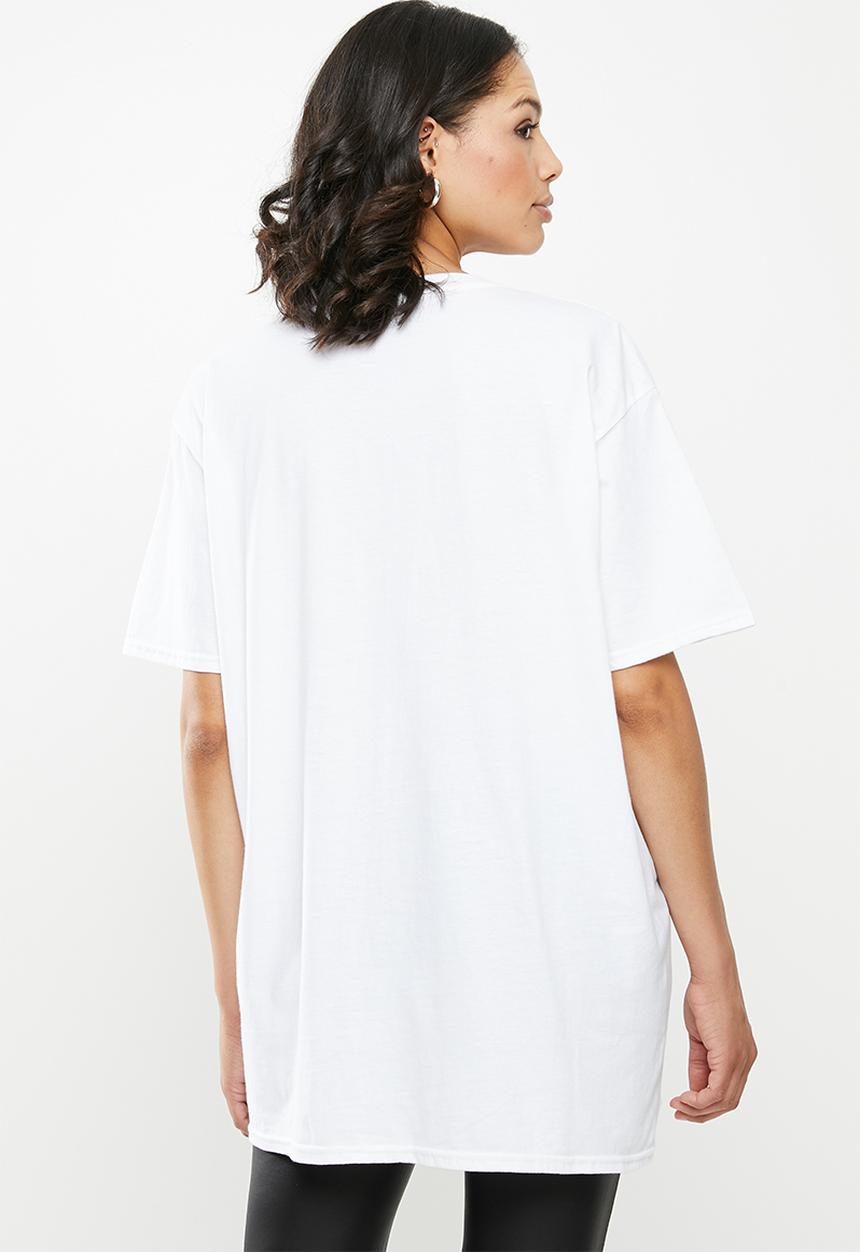Missguided - Oversized dragon graphic T -shirt - white