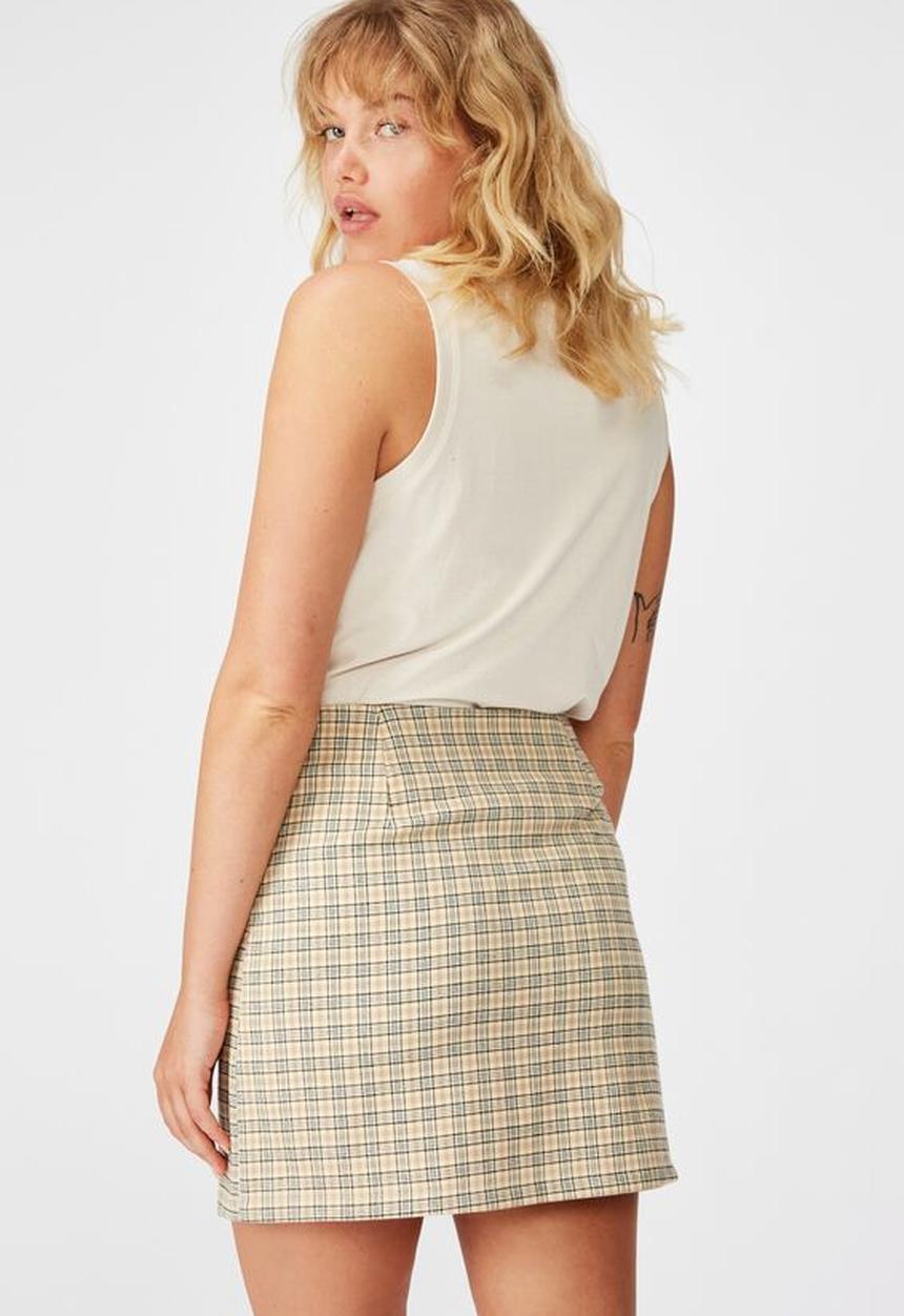 Factorie - Double split mini skirt - yellow