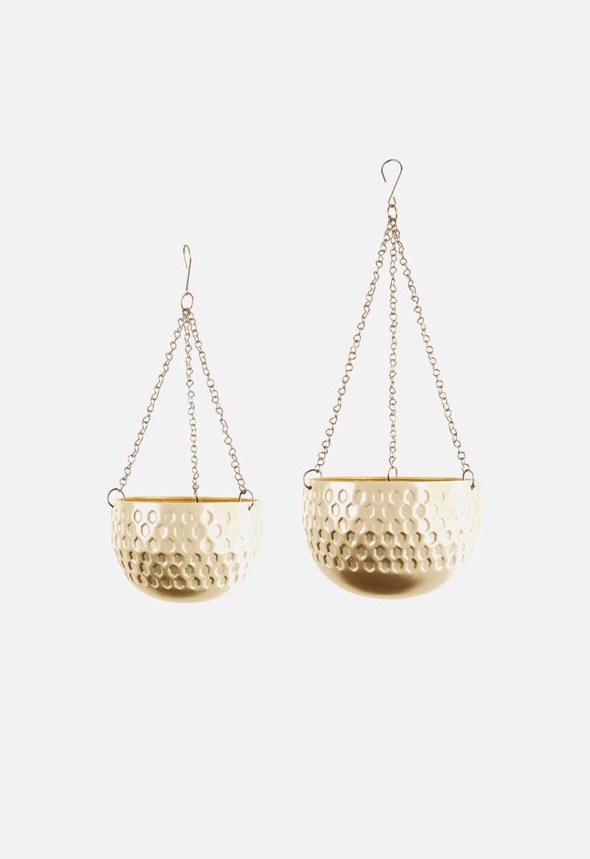 Present Time - Staunch hanging basket set - gold