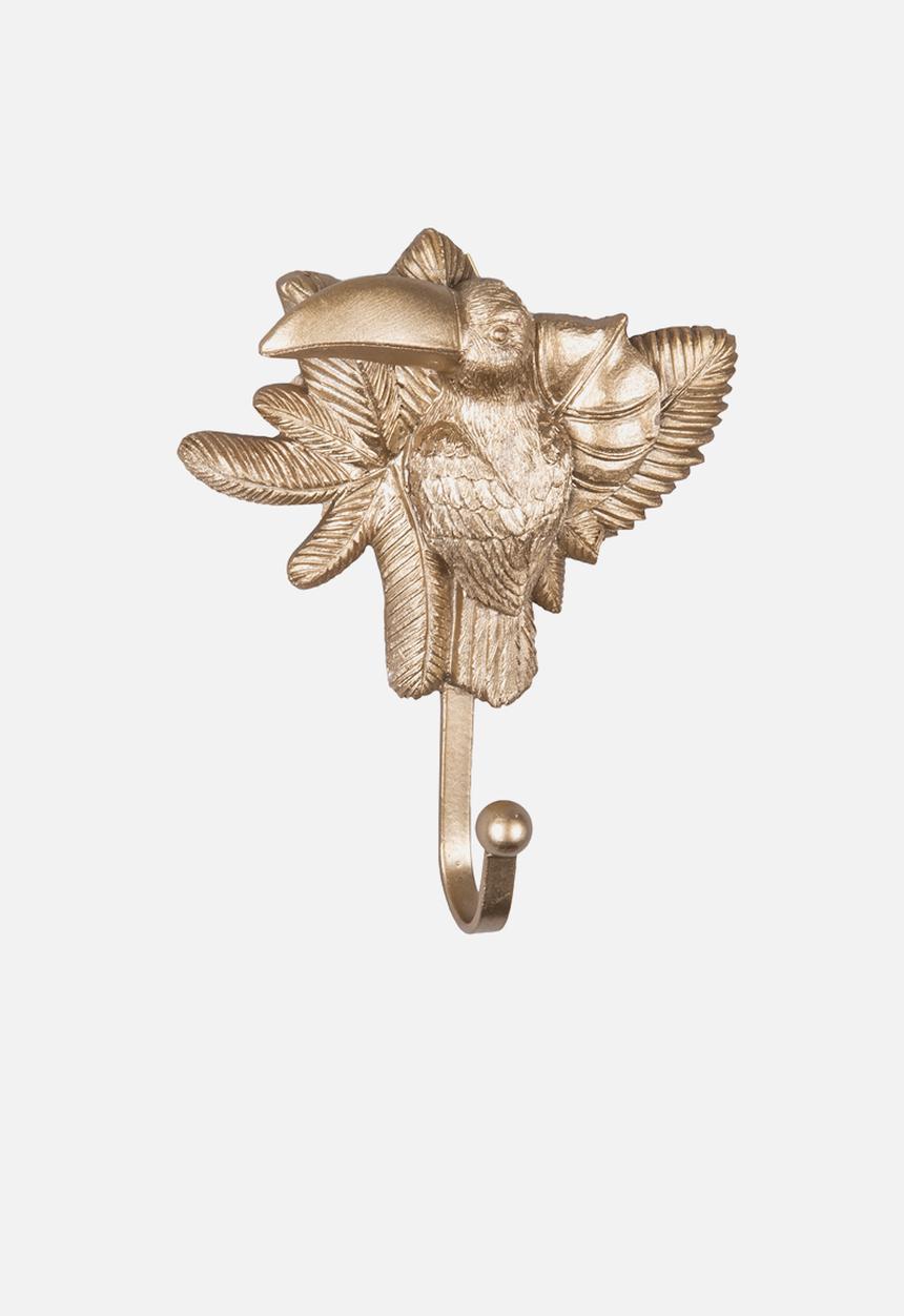 Present Time - Toucan coat hook - gold