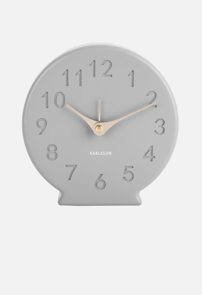 Present Time - Sole numbers alarm clock - mouse grey