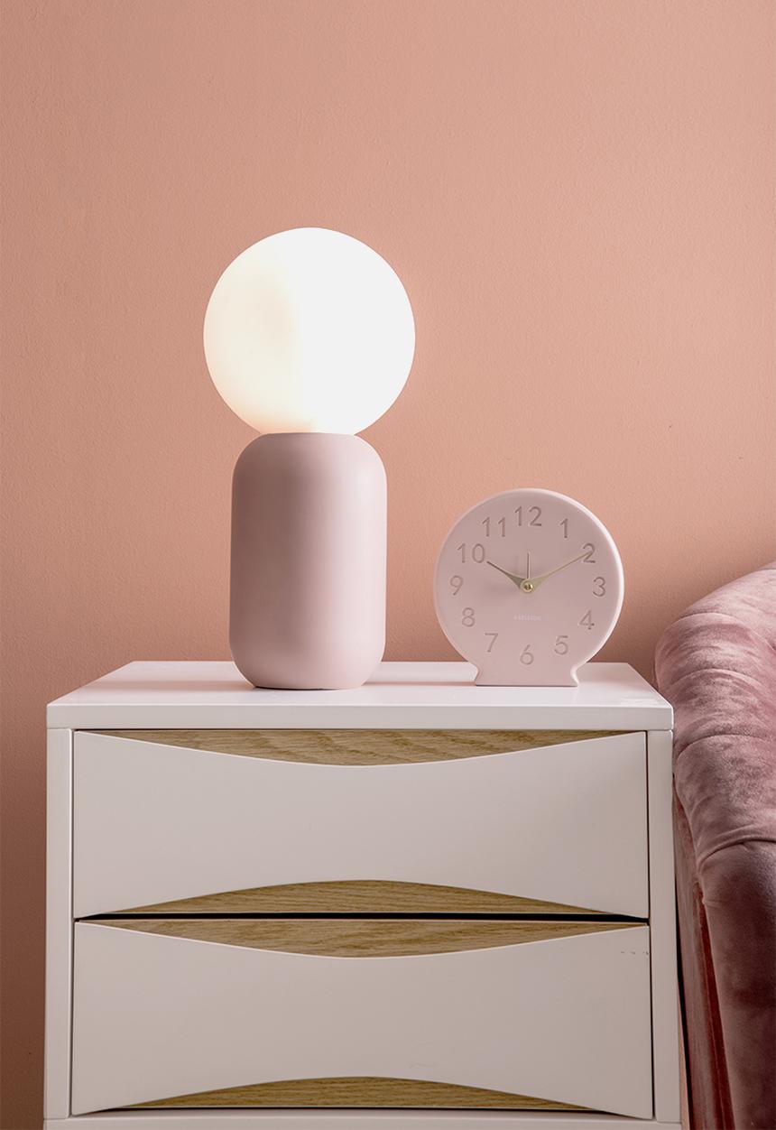 Present Time - Sole numbers alarm clock - pink