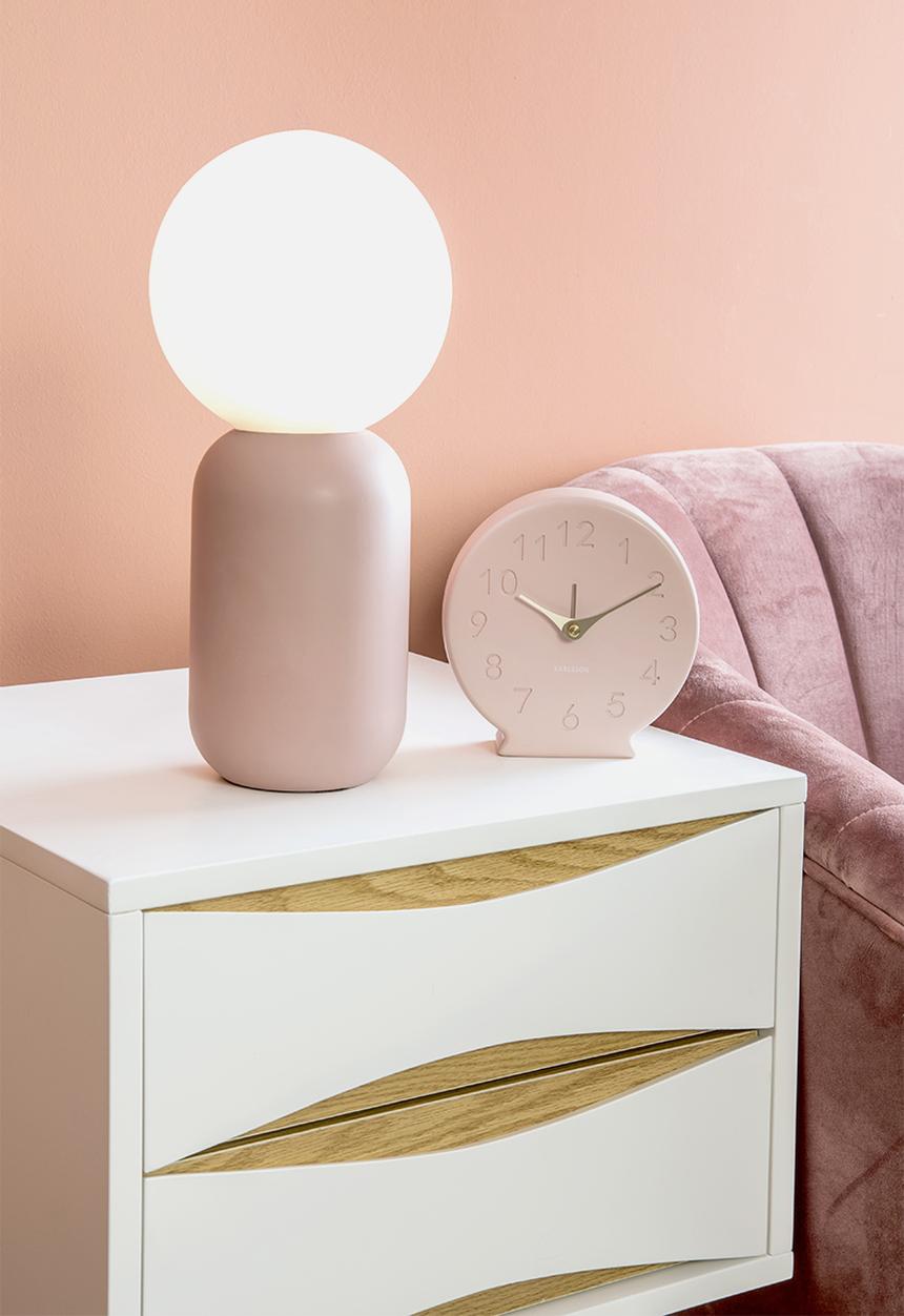 Present Time - Sole numbers alarm clock - pink