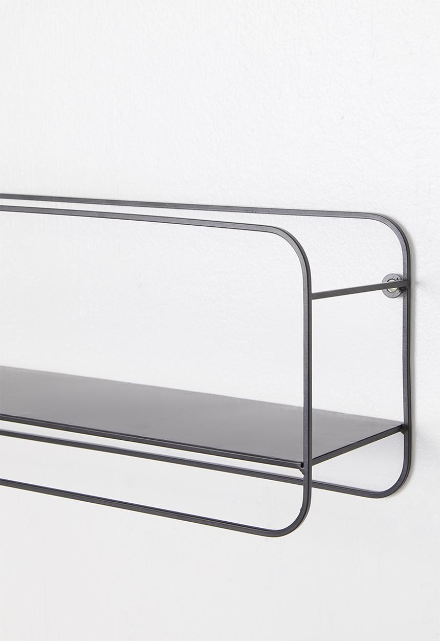 H&S - Metal wall rack set of 2 - black