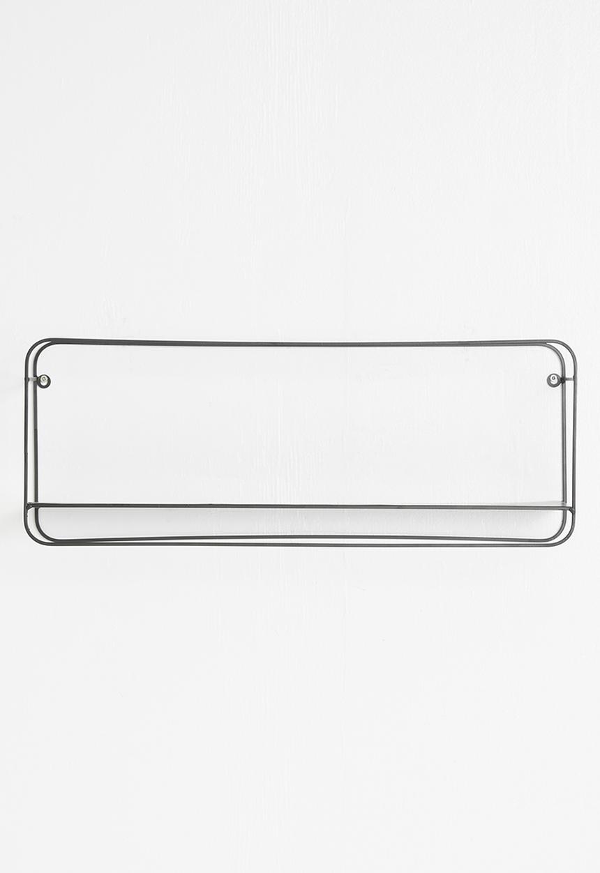 H&S - Metal wall rack set of 2 - black