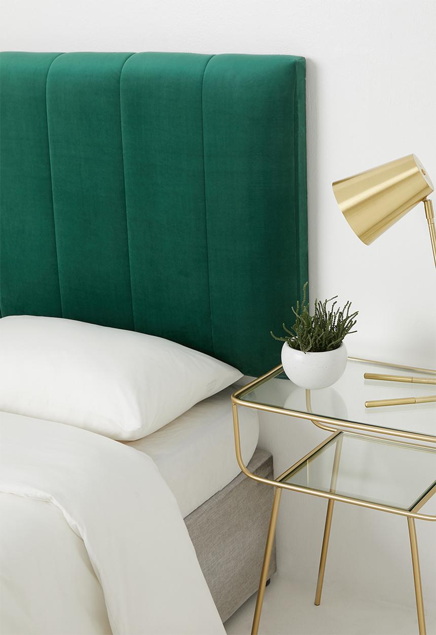 Sixth Floor - Panel headboard - emerald green