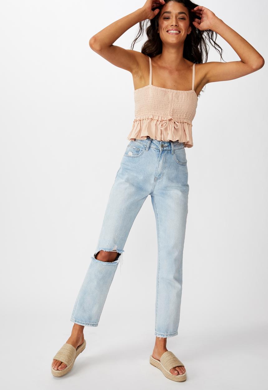 Cotton On - Gypsy shirred rouched bandeau - misty rose