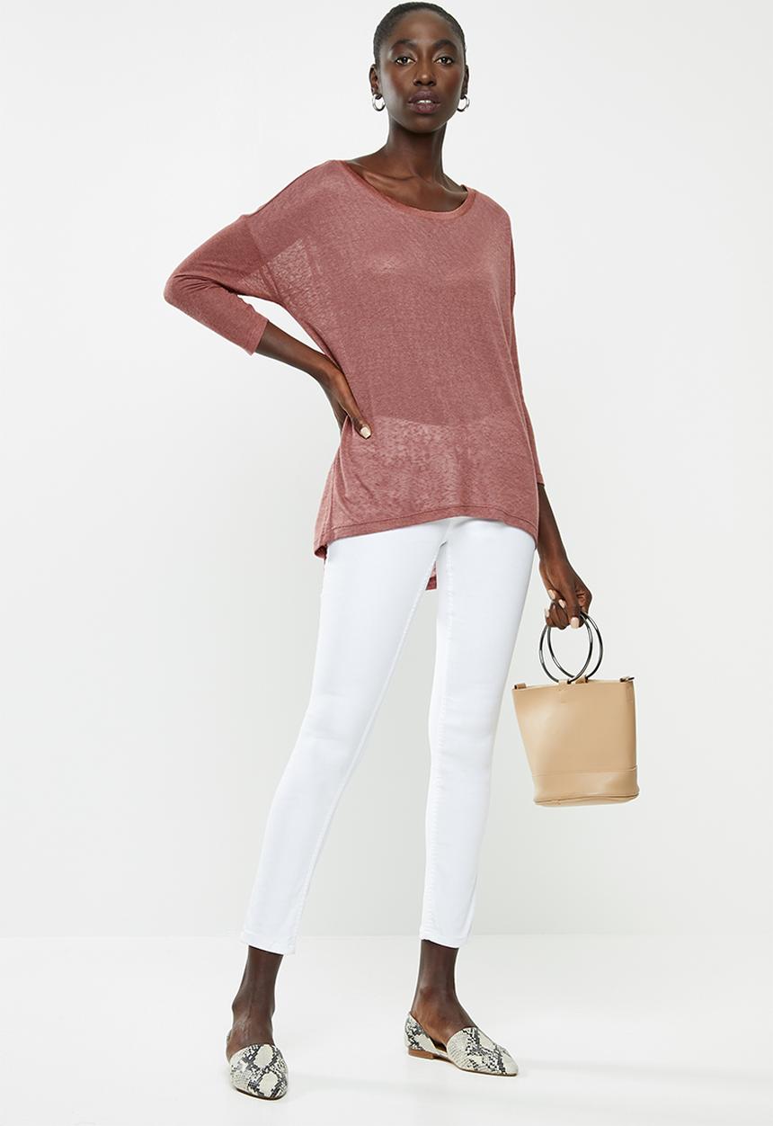 ONLY - Minnaelcos 3/4 top - pink 