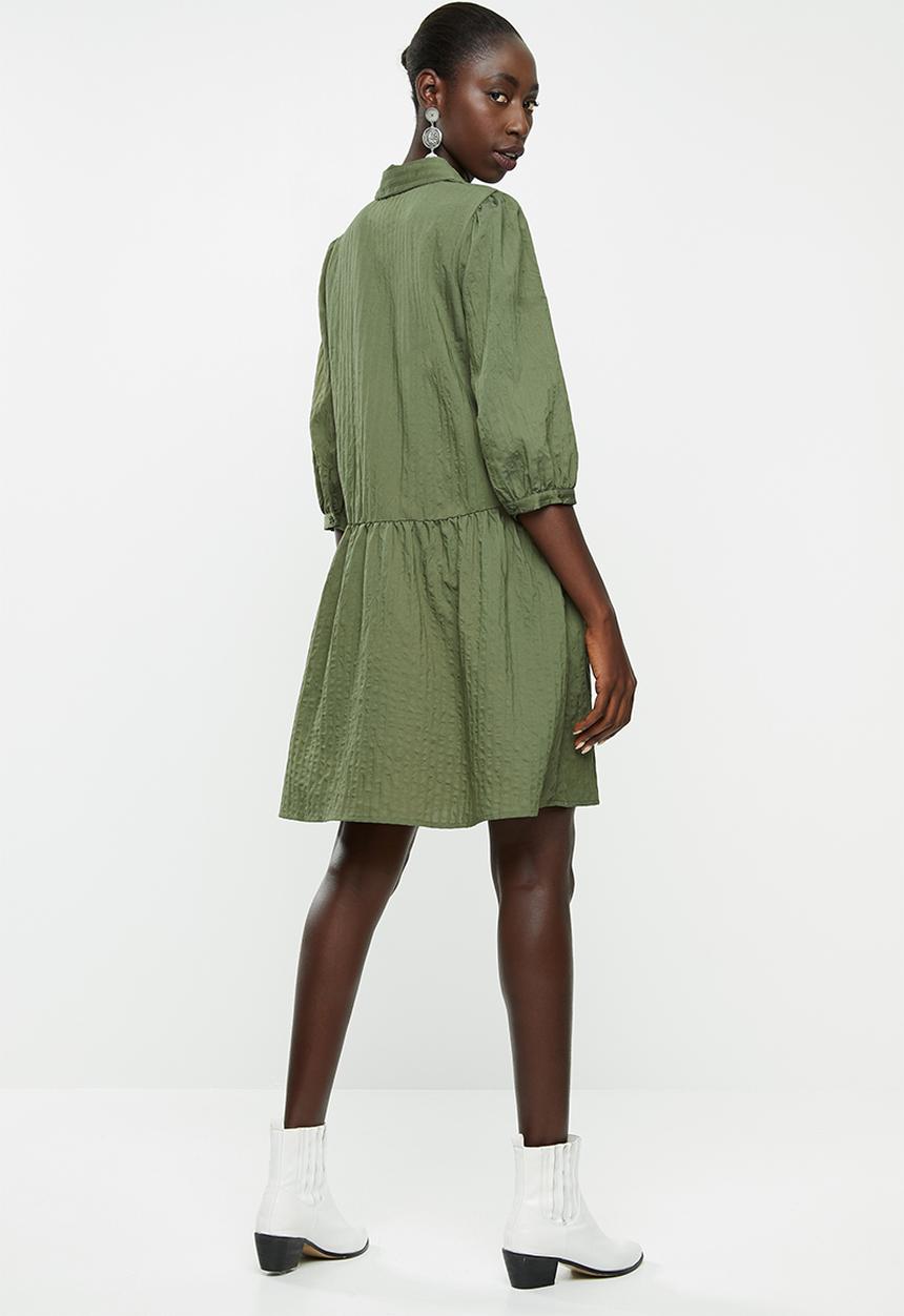 Vero Moda - Nicoline 3/4 striped tunic - khaki
