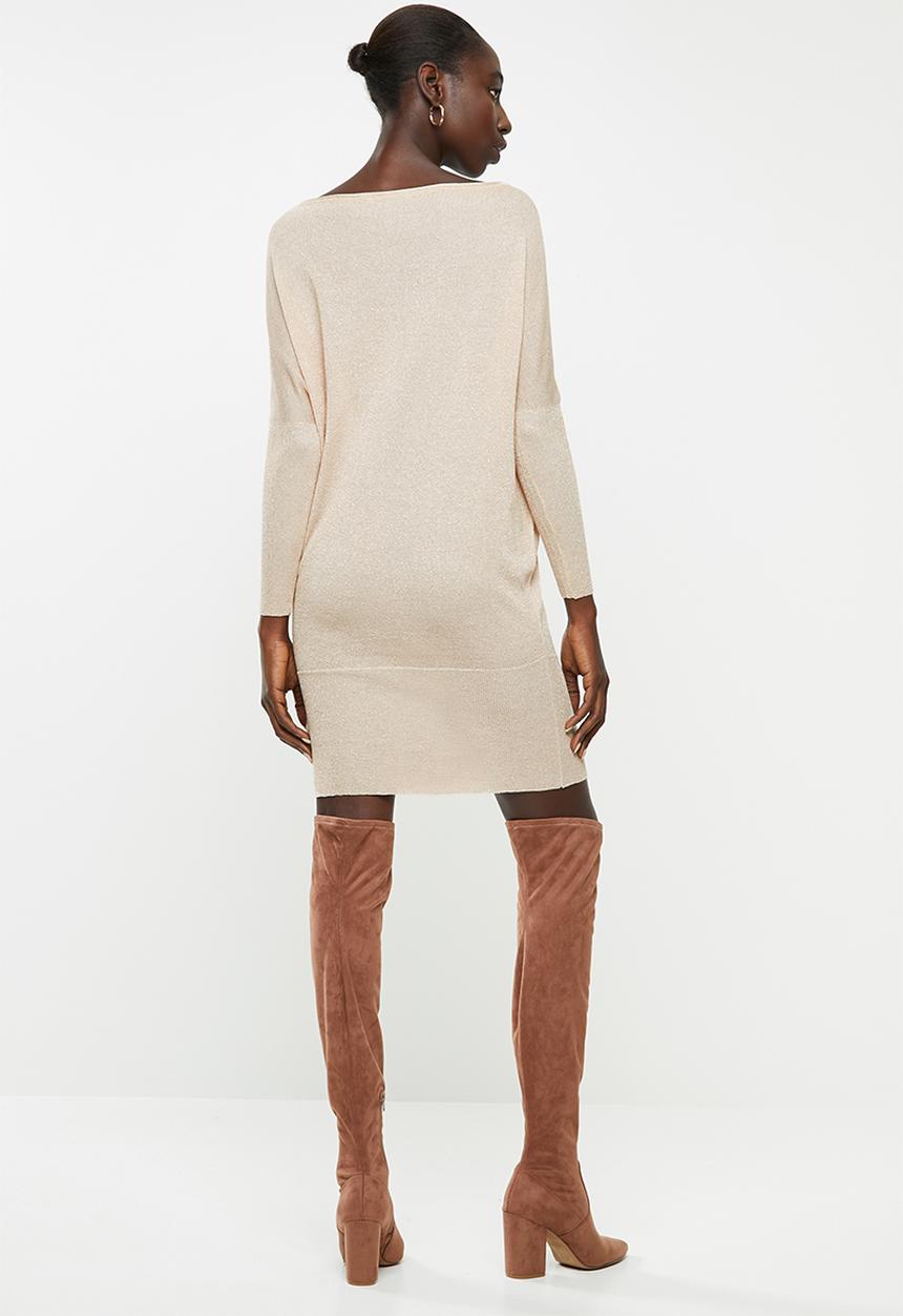 ONLY - Skylar long sleeve dress - beige 
